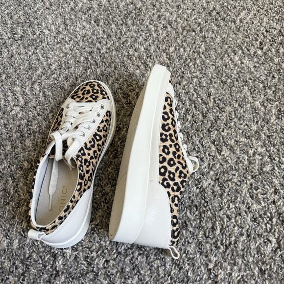 Vionic Winny Women's Casual Sneaker Natural Leopard Lace Up Shoe Size 8 Wide NEW - Picture 5 of 7